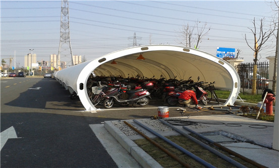 周浦醫院膜結構電動(dòng)自行車(chē)棚